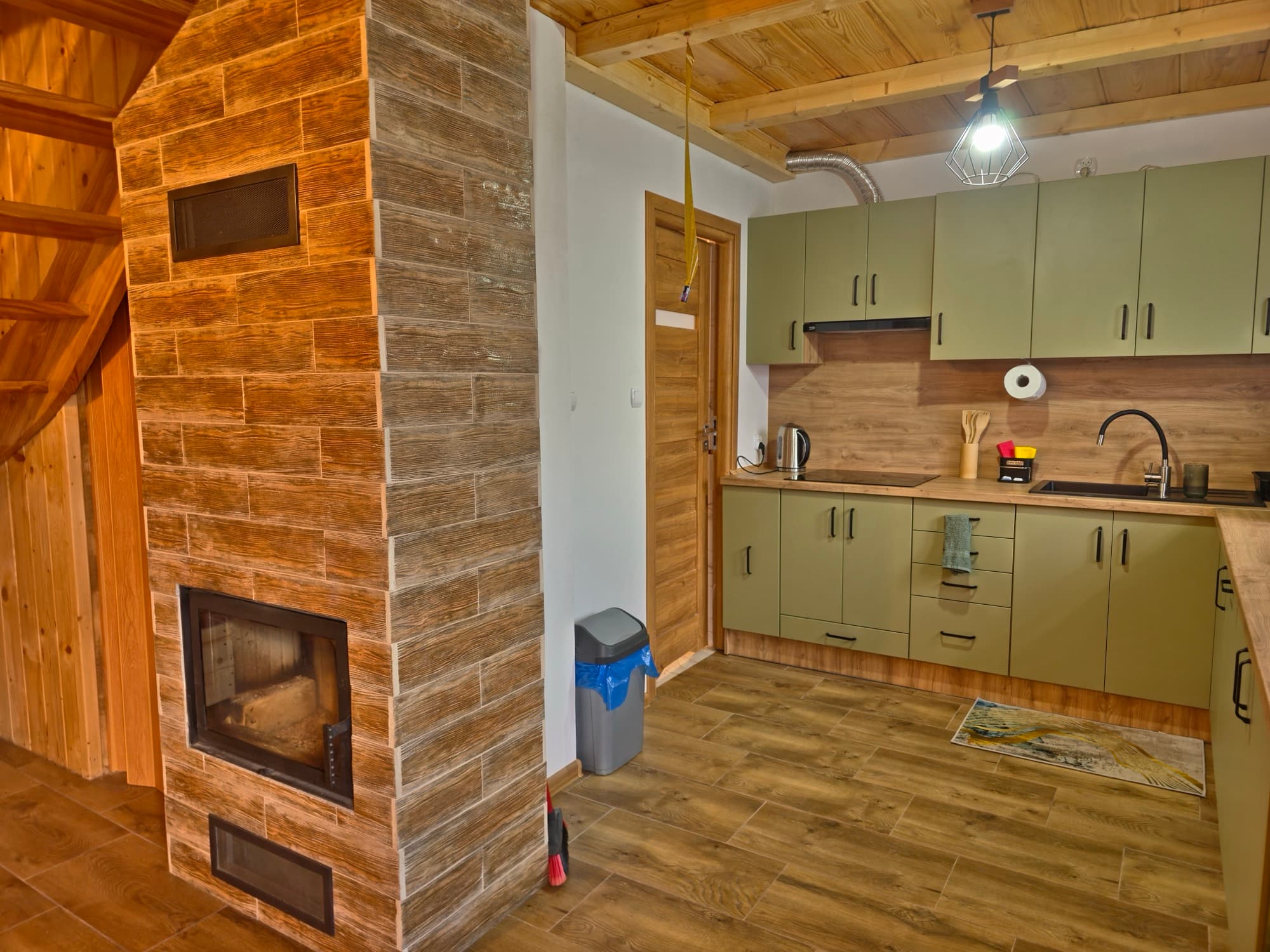Living room with fireplace
